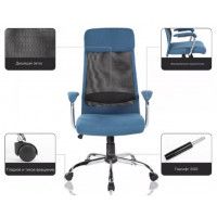 Кресло SitUp VAASA сhrome (сетка Black/ткань Black) купить в Минске