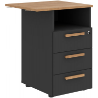 Тумба приставная Forta FLC 3D.2 Anthracite