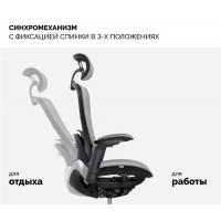 Кресло SPARX Enigma Plus (Энигма Плюс) Black/Dark Grey черный/темно-серый Кресло SPARX Enigma Plus (Энигма Плюс) Black/Dark Grey черный/темно-серый