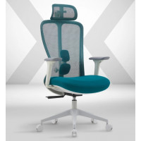 Кресло SPARX Fansil (Фансиль) White/Cyan белый/голубой