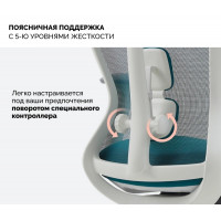Кресло SPARX Fansil (Фансиль) White/Cyan белый/голубой