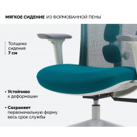 Кресло SPARX Fansil (Фансиль) White/Cyan белый/голубой