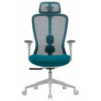 Кресло SPARX Fansil (Фансиль) White/Cyan белый/голубой