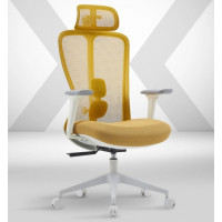 Кресло SPARX Fansil (Фансиль) White/Cyan белый/желтый