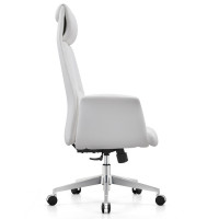 Кресло SPARX Finess PU Chrome / White экокожа/белый