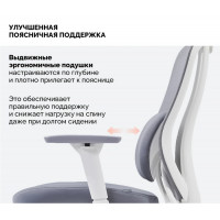 Кресло SPARX Pillow (Пиллоу) White/Grey белый/серый