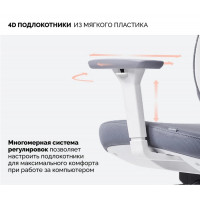 Кресло SPARX Pillow (Пиллоу) White/Grey белый/серый