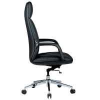 Кресло SPARX Valmor PU Chrome / Black экокожа/черный Кресло SPARX Valmor PU Chrome / Black экокожа/черный