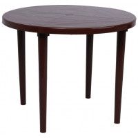 Стол пластиковый круглый 900 мм шоколадный