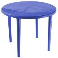 Стол пластиковый круглый 900 мм синий купить в Минске