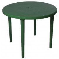 Стол пластиковый круглый 900 мм темно-зеленый купить в Минске