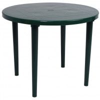Стол пластиковый круглый 900 мм темно-зеленый