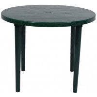 Стол пластиковый круглый 900 мм темно-зеленый купить в Минске