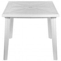 Стол пластиковый квадратный 800*800*710 мм белый купить в Минске