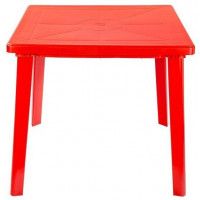 Стол пластиковый квадратный 800*800*710 мм красный купить в Минске