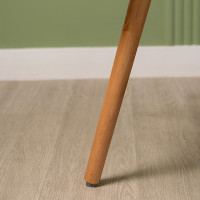Стол журнальный Stepp TALVI (Талви) d50*45 белый/деревянные ножки