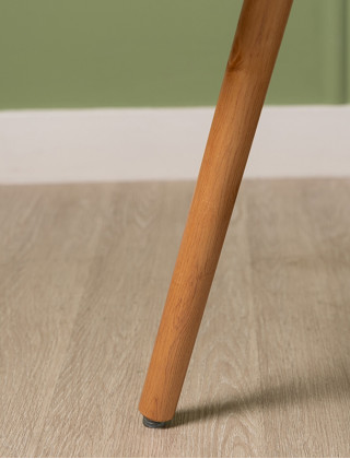 Стол журнальный Stepp TALVI (Талви) d50*45 белый/деревянные ножки