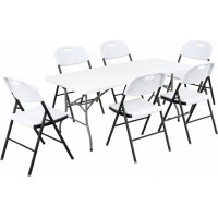 Комплект складной мебели Sundays AC-Z180/AC-Y53C (6 шт., белый)