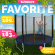 Батут Sundays Favorite 6FT (синий, с сеткой) купить в Минске