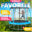 Батут Sundays Favorite Premium 10FT (голубой, с сеткой, с лестницей) купить в Минске