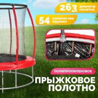 Батут Sundays Favorite Premium 10FT (красный, с сеткой, с лестницей) купить в Минске Батут Sundays Favorite Premium 10FT (красный, с сеткой, с лестницей) купить в Минске