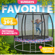 Батут Sundays Favorite Premium 10FT (смайл, с сеткой, с лестницей) купить в Минске