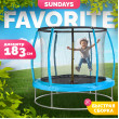 Батут Sundays Favorite Premium 6FT (голубой, с сеткой) купить в Минске