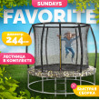 Батут Sundays Favorite Premium 8FT (квадраты, с сеткой, с лестницей) купить в Минске