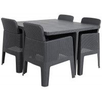 Комплект садовой мебели Sundays Lemnos 031+008 черный Комплект садовой мебели Sundays Lemnos 031+008 черный