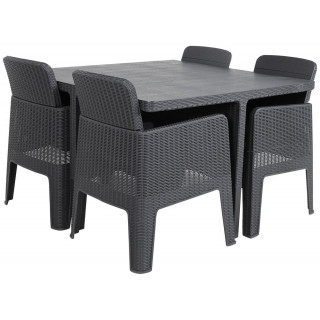 Комплект садовой мебели Sundays Lemnos 031+008 черный Комплект садовой мебели Sundays Lemnos 031+008 черный