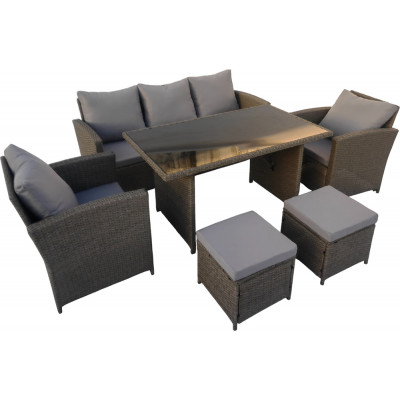 Комплект садовой мебели Sundays Madeira SFS 020 светло-коричневый/серые подушки купить в Минске