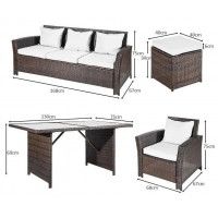 Комплект садовой мебели Sundays Madeira SFS 020 бежевые подушки купить в Минске Комплект садовой мебели Sundays Madeira SFS 020 бежевые подушки купить в Минске