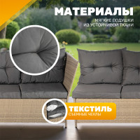Комплект садовой мебели Sundays Alcamo SFS 056 (бежевый/серые подушки) купить в Минске