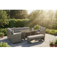 Комплект садовой мебели Sundays Alcamo SFS 056 (серый/серые подушки) купить в Минске Комплект садовой мебели Sundays Alcamo SFS 056 (серый/серые подушки) купить в Минске