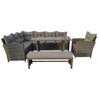 Комплект садовой мебели Sundays Alcamo SFS 056 (серый/серые подушки) купить в Минске Комплект садовой мебели Sundays Alcamo SFS 056 (серый/серые подушки) купить в Минске