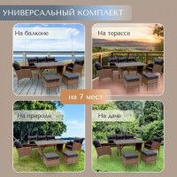 Комплект садовой мебели Sundays Taormina SFS 078 (коричневый) купить в Минске Комплект садовой мебели Sundays Taormina SFS 078 (коричневый) купить в Минске