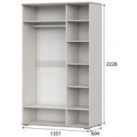 Шкаф SV-МЕБЕЛЬ (МС Александрия) ШК-207 серия 3 сосна санторини светлый купить в Минске