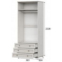 Шкаф SV-МЕБЕЛЬ (МС Александрия) ШК-209 серия 3 сосна санторини светлый купить в Минске