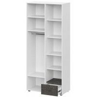 Шкаф SV-МЕБЕЛЬ (МС Анри К) белый текстурный/дуб золотой/железный камень купить в Минске