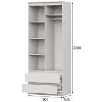 Шкаф двухстворчатый SV-МЕБЕЛЬ МС Бриз-1 К ясень анкор светлый купить в Минске Шкаф двухстворчатый SV-МЕБЕЛЬ МС Бриз-1 К ясень анкор светлый купить в Минске