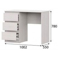 Письменный стол SV-мебель (МС Бриз-1 К) ясень анкор светлый купить в Минске Письменный стол SV-мебель (МС Бриз-1 К) ясень анкор светлый купить в Минске