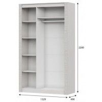 Шкаф трехстворчатый SV-МЕБЕЛЬ (МС Гамма 20 К) серия №4 ясень анкор светлый / сандал светлый купить в Минске