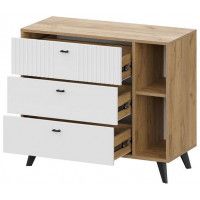 Комод SV-мебель (МС Милан К) дуб золотой/белый матовый (3 ящика) купить в Минске Комод SV-мебель (МС Милан К) дуб золотой/белый матовый (3 ящика) купить в Минске