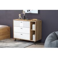 Комод SV-мебель (МС Милан К) дуб золотой/белый матовый (3 ящика) купить в Минске Комод SV-мебель (МС Милан К) дуб золотой/белый матовый (3 ящика) купить в Минске