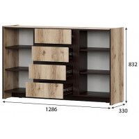 Комод SV-мебель (МС Прага К) серия 3 дуб делано/дуб венге (4 ящика, 2 створки) купить в Минске Комод SV-мебель (МС Прага К) серия 3 дуб делано/дуб венге (4 ящика, 2 створки) купить в Минске