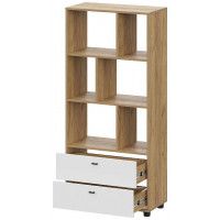 Стеллаж SV-МЕБЕЛЬ (МС Милан К) дуб золотой/белый матовый купить в Минске Стеллаж SV-МЕБЕЛЬ (МС Милан К) дуб золотой/белый матовый купить в Минске