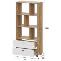 Стеллаж SV-МЕБЕЛЬ (МС Милан К) дуб золотой/белый матовый купить в Минске Стеллаж SV-МЕБЕЛЬ (МС Милан К) дуб золотой/белый матовый купить в Минске