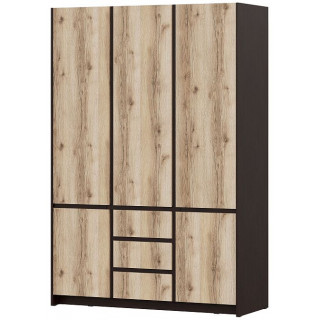 Шкаф трехстворчатый SV-МЕБЕЛЬ МС Прага К серия 3 дуб делано/дуб венге