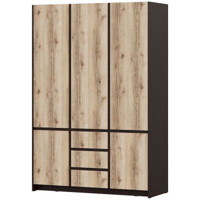 Шкаф трехстворчатый SV-МЕБЕЛЬ МС Прага К серия 3 дуб делано/дуб венге купить в Минске