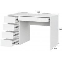 Компьютерный стол SV-мебель К №13 Серия 2 белый глянец купить в Минске